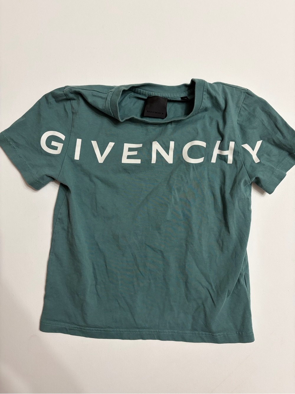 Givenchy Kids Shirt Size 6 Teal Color Trendy Name Brand Preppy School T Shirt